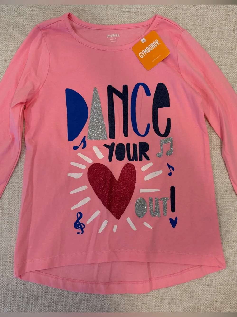 Gymboree Pink Long Sleeve Tee with Sparkly Graphic!